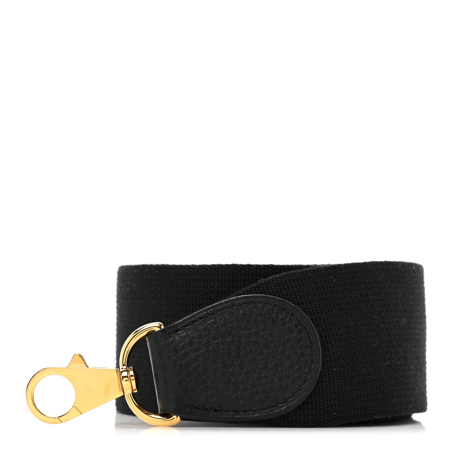 Hermes Toile Taurillon Clemence Shoulder Strap Black 1 of 5