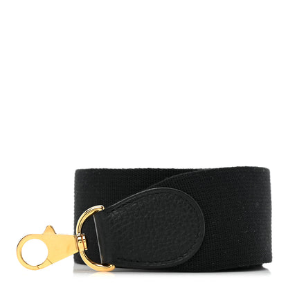 Hermes Toile Taurillon Clemence Shoulder Strap Black 1 of 5