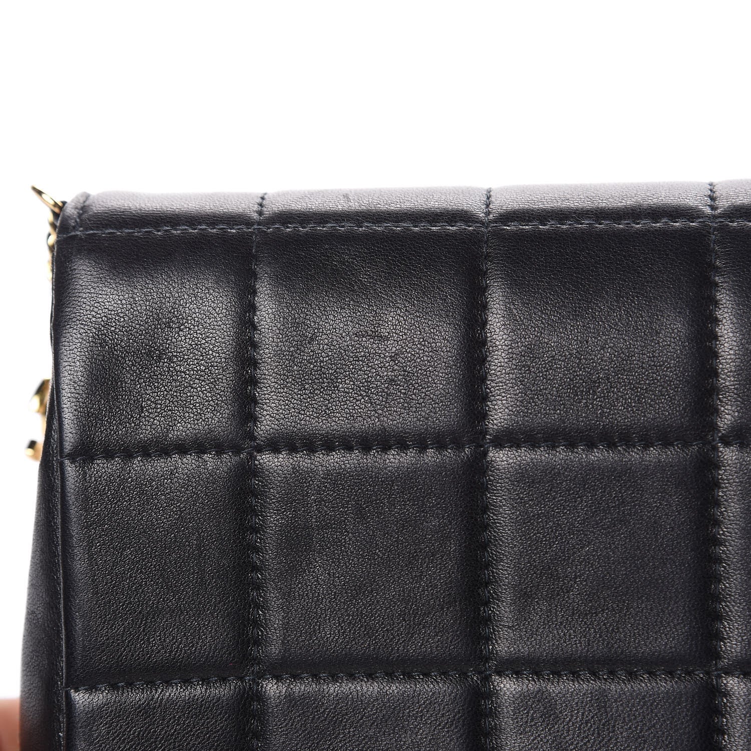 Chanel Lambskin Quilted Crystal Chocolate Bar Charm Flap Black 12 of 16