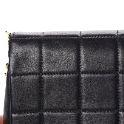 Chanel Lambskin Quilted Crystal Chocolate Bar Charm Flap Black 12 of 16