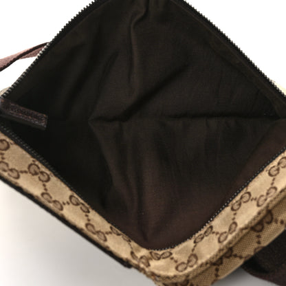 Gucci GG Monogram Double Pocket Belt Bag Dark Brown 5 of 8