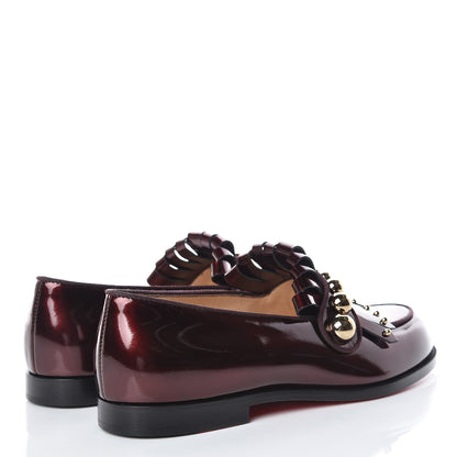 Christian Louboutin CHRISTIAN LOUBOUTIN Mirror Patent Octavian Bolla Flat Loafer 38.5 Ruby 4 of 12