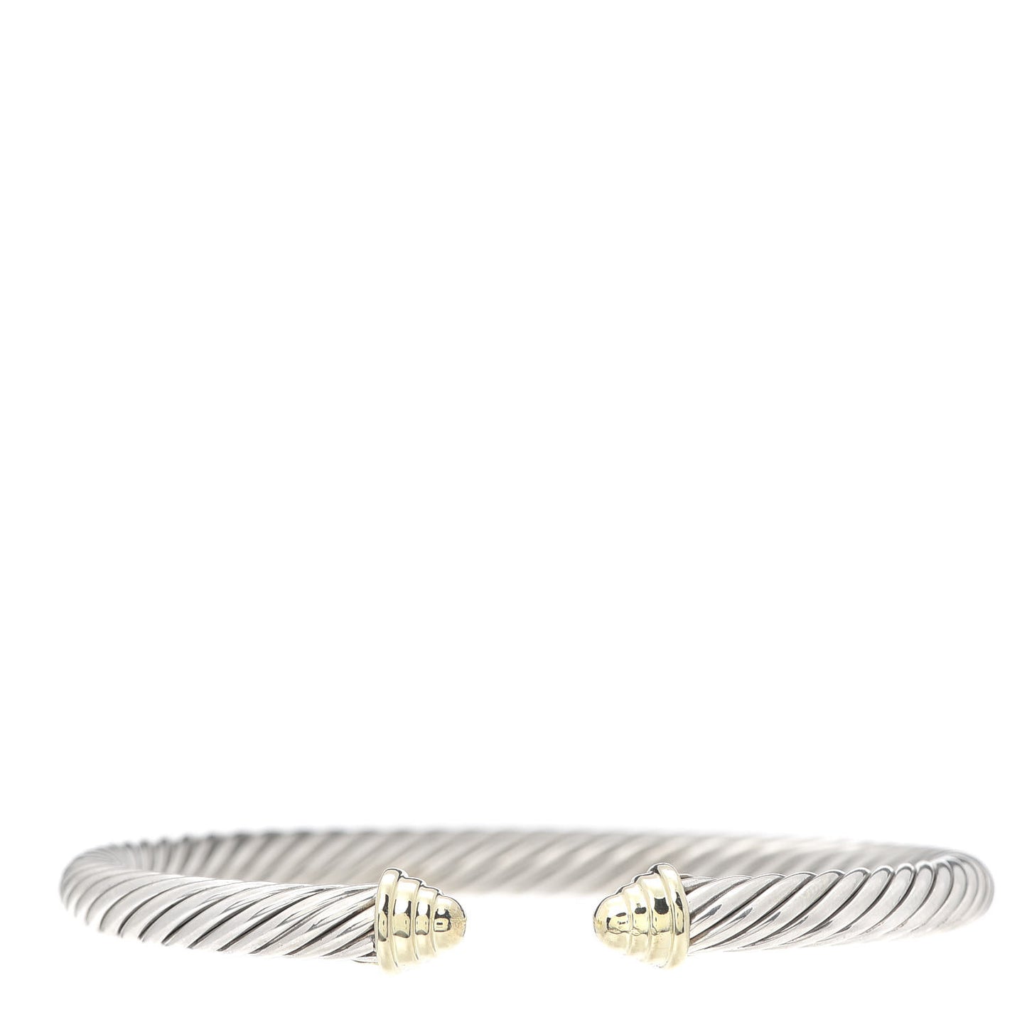Sterling Silver 14K Yellow Gold 5mm Cable Classics Bracelet