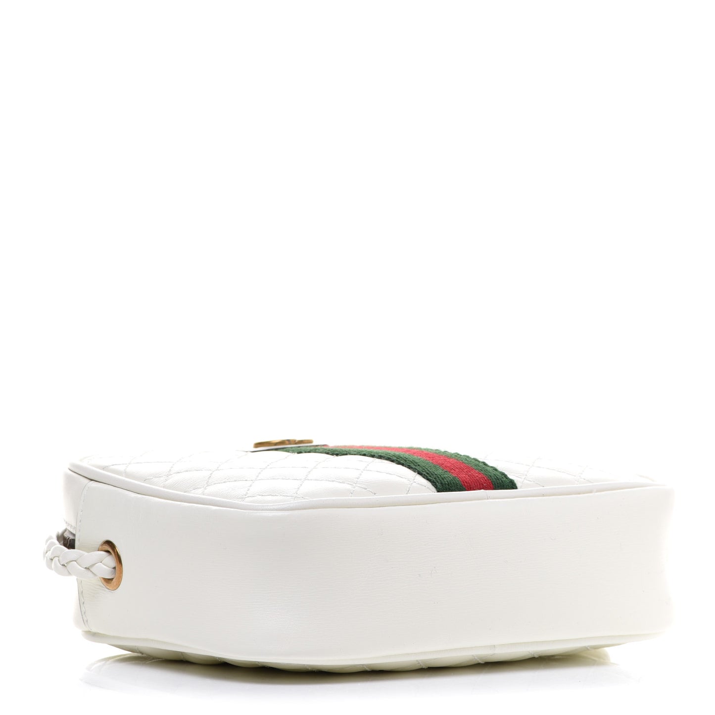 Calfskin Web Trapuntata Mini Shoulder Bag Off White