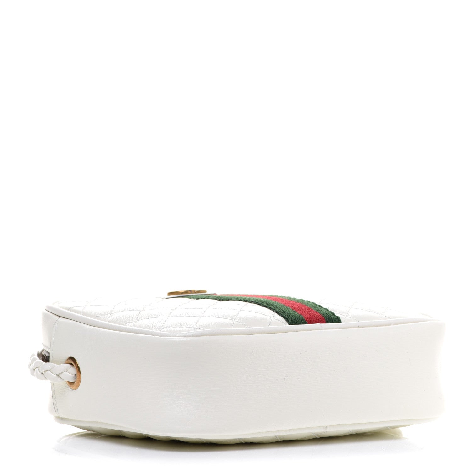 Gucci Calfskin Web Trapuntata Mini Shoulder Bag Off White 3 of 10