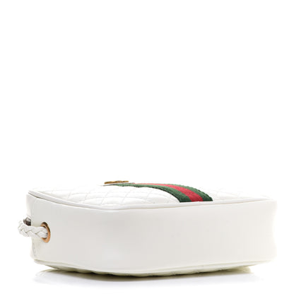 Gucci Calfskin Web Trapuntata Mini Shoulder Bag Off White 3 of 10