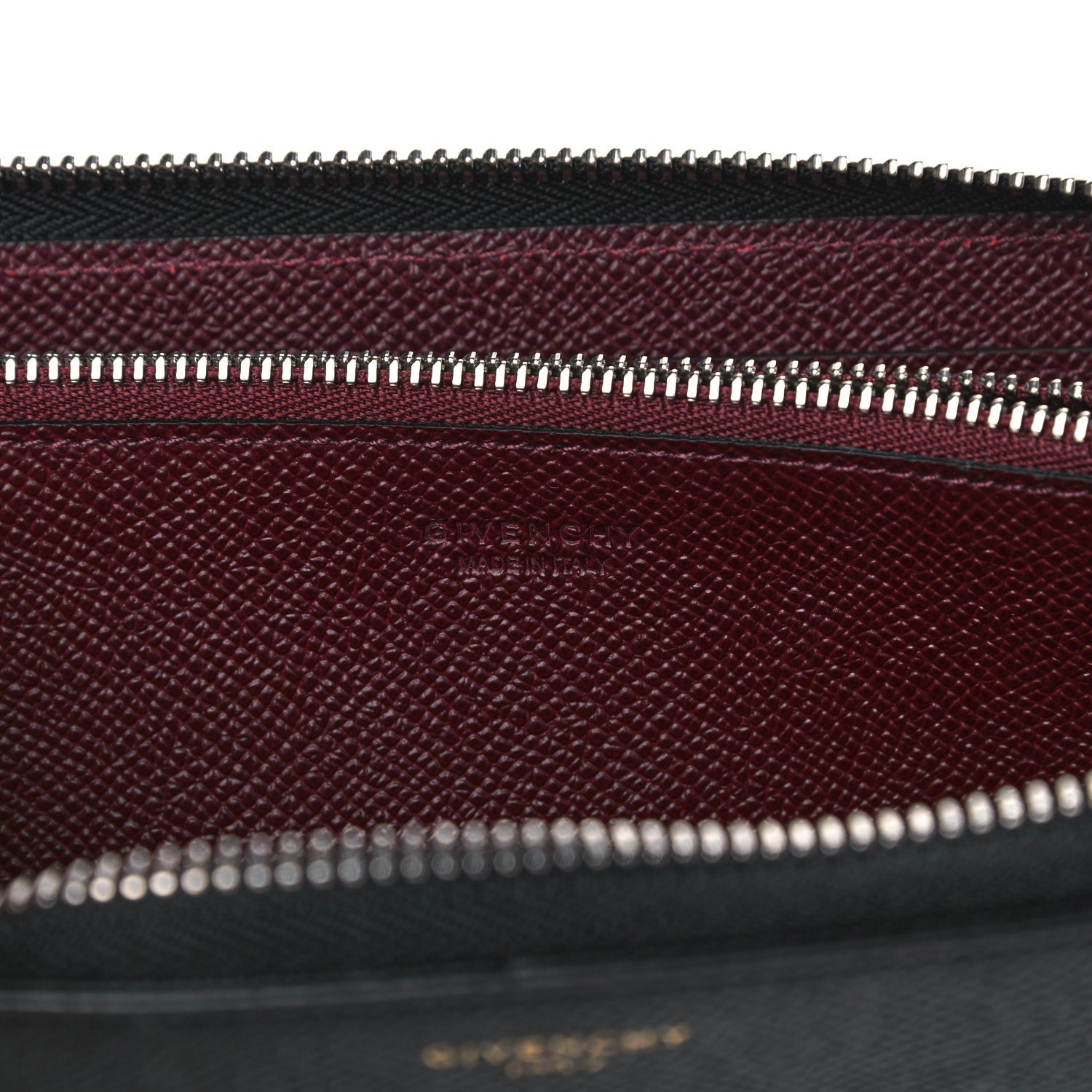 Givenchy Grained Calfskin Zip Around Wallet Black 7 of 12