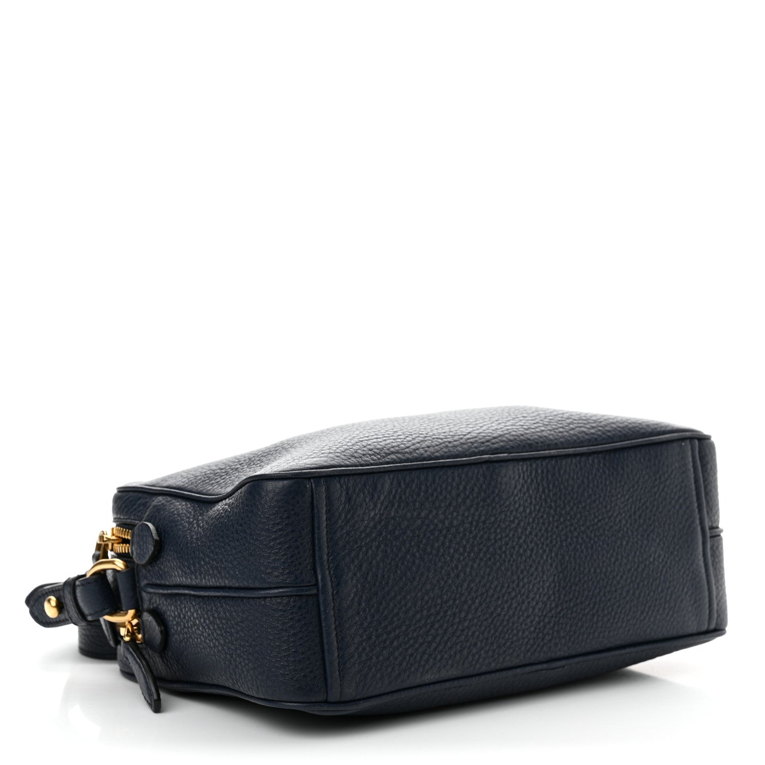Prada Vitello Phenix Double Zip Crossbody Bag Baltico 4 of 13