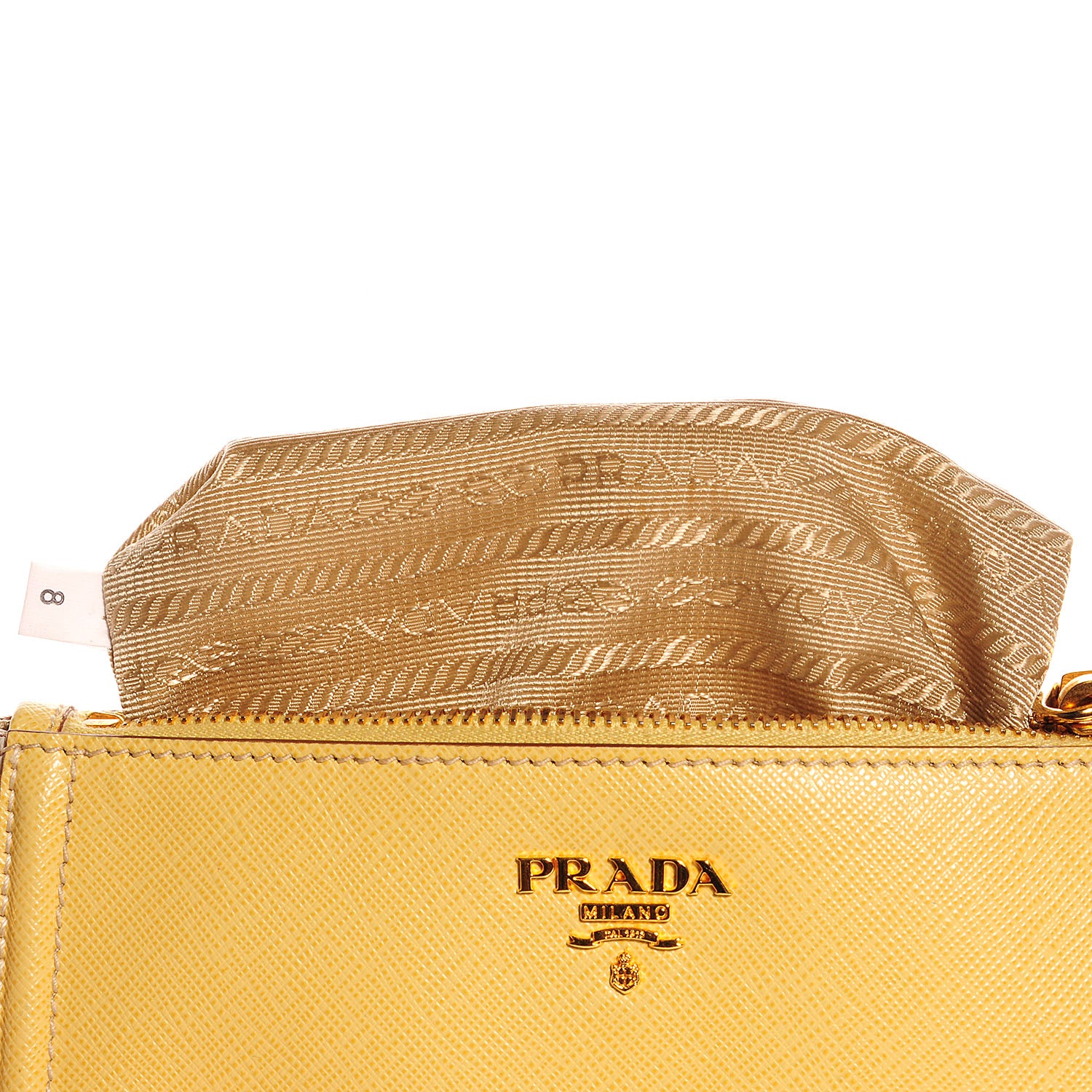 Prada Saffiano Colour Bi-Color Pochette Ananas Talco 90444