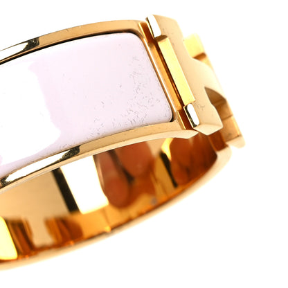 Hermes Enamel Wide Clic Clac H Bracelet PM Rose Poudre 5 of 5