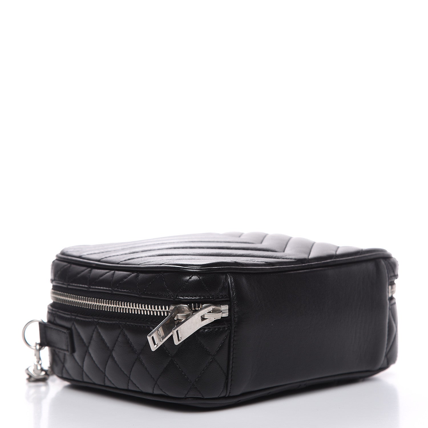 Saint Laurent Lambskin Matelasse Chevron Lunchbox Bag Black 4 of 8