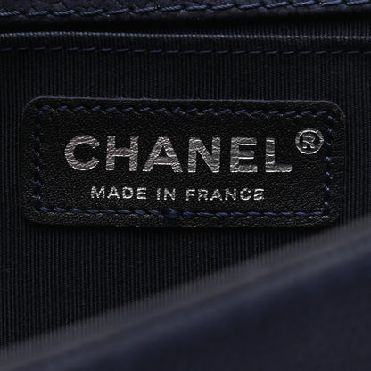 Chanel Iridescent Caviar Quilted Medium Boy Flap Dark Blue 5 of 9
