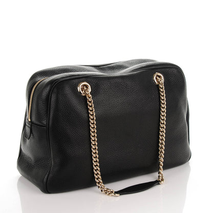 Gucci Pebbled Calfskin Medium Soho Bowler Black 3 of 7