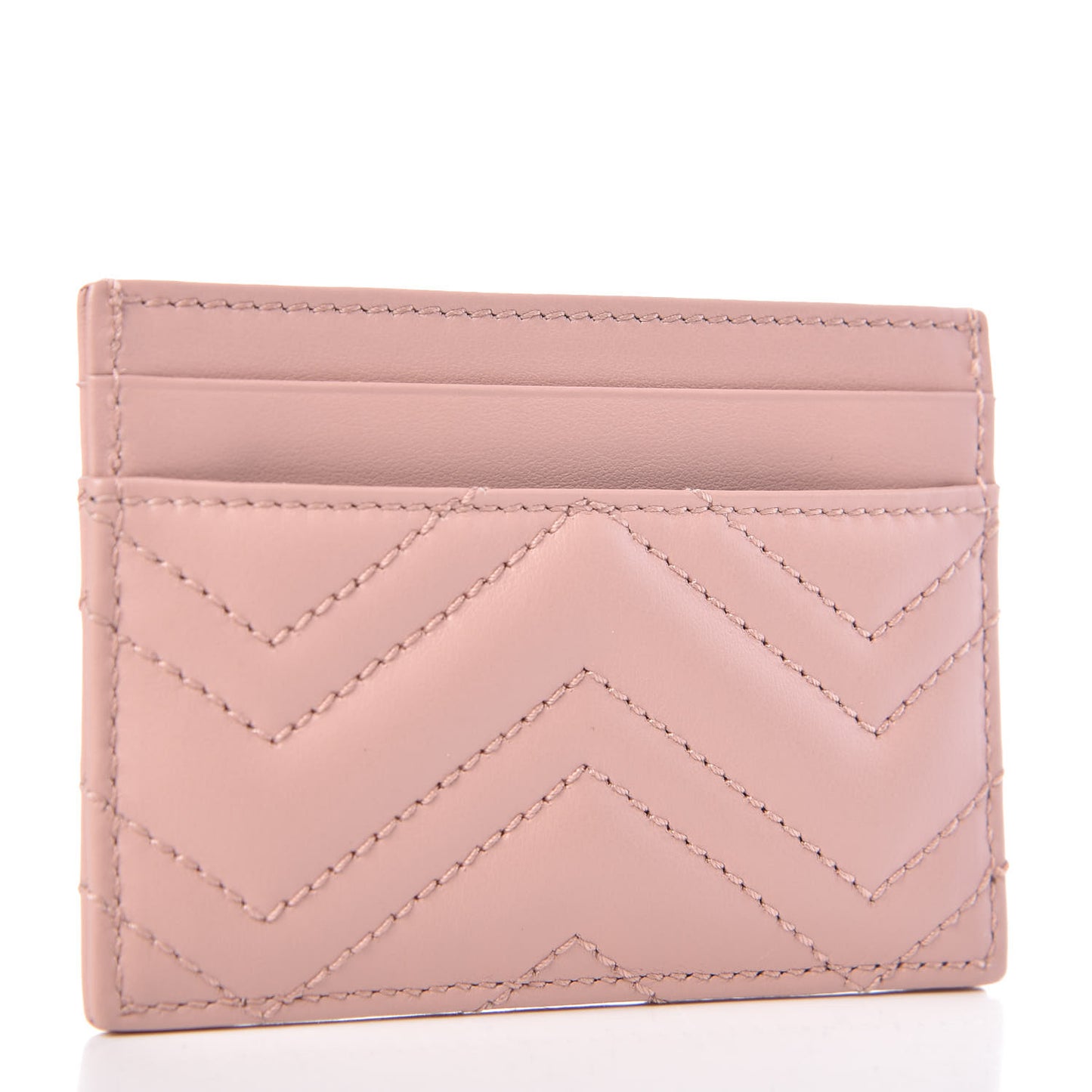 Calfskin Matelasse GG Marmont Card Holder Perfect Pink
