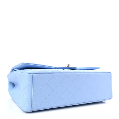 Chanel Caviar Quilted Maxi Double Flap Light Blue 4 of 10