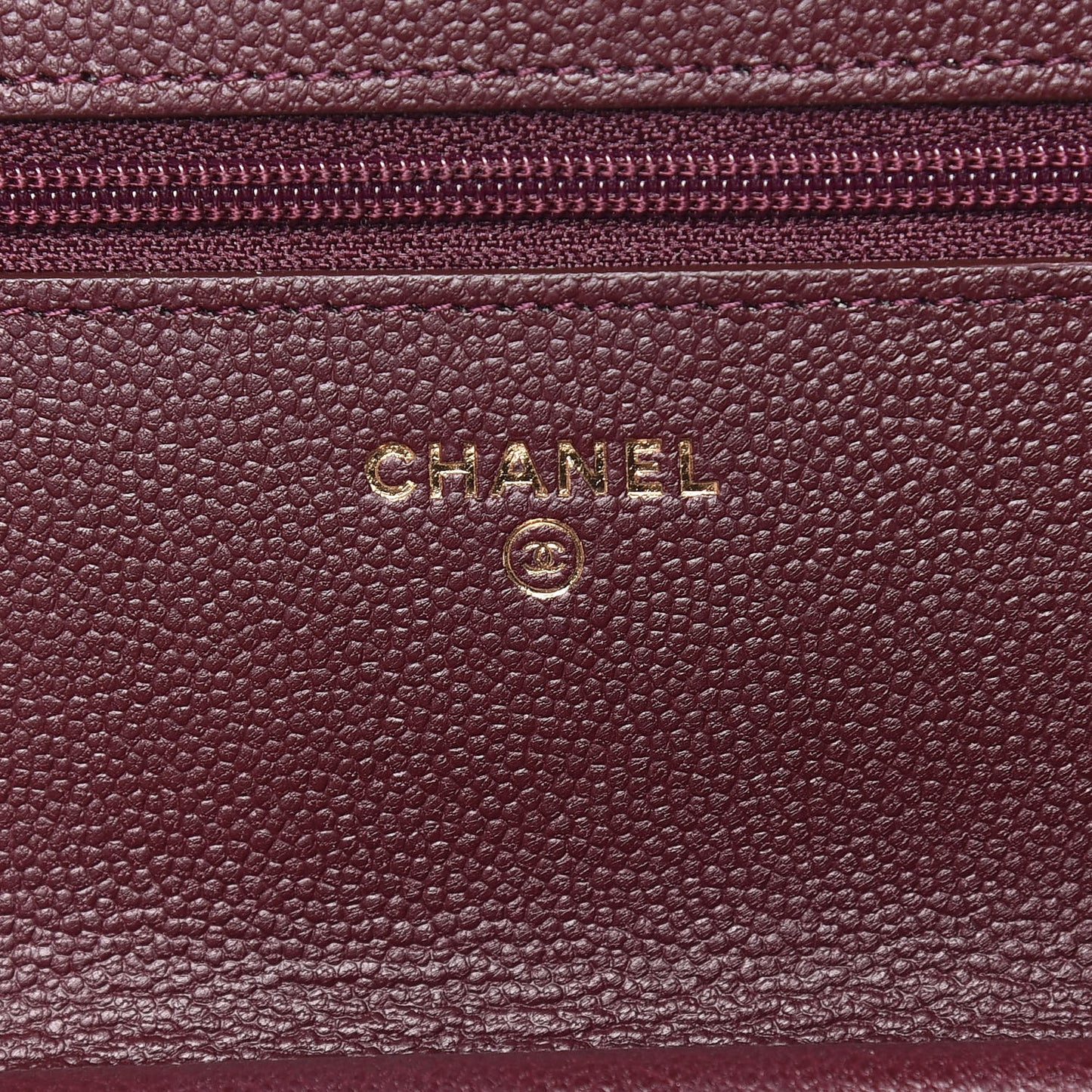 Caviar Quilted Boy Wallet On Chain WOC Dark Purple