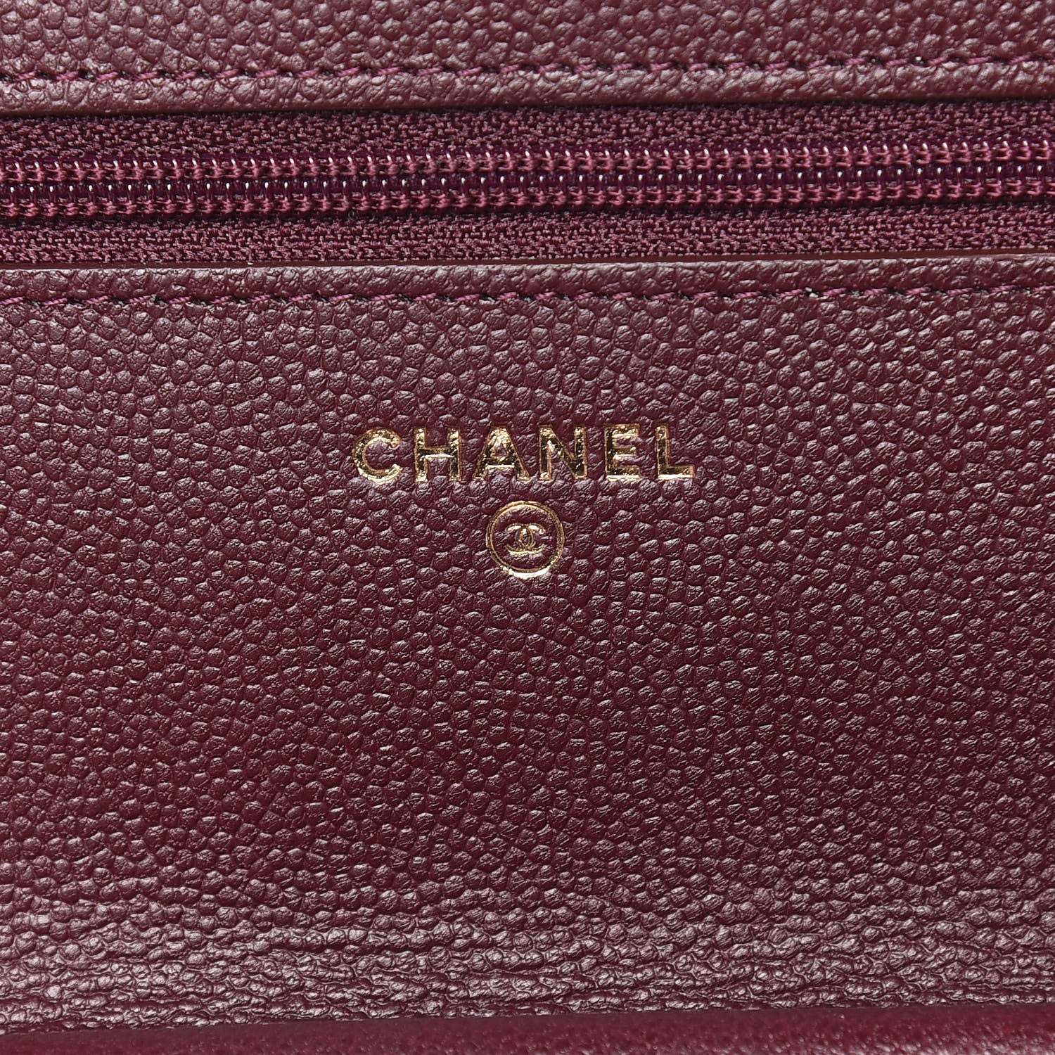 Chanel Caviar Quilted Boy Wallet On Chain WOC Dark Purple 6 of 11