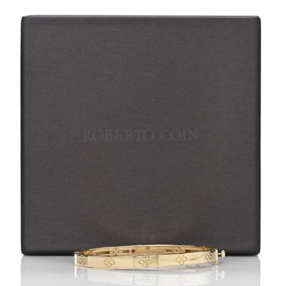 Roberto Coin 18K Yellow Gold Narrow Love in Verona Bangle Bracelet 5 of 5