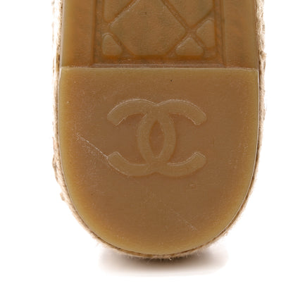 Chanel Mesh Grosgrain CC Espadrilles 41 Beige Black 8 of 8