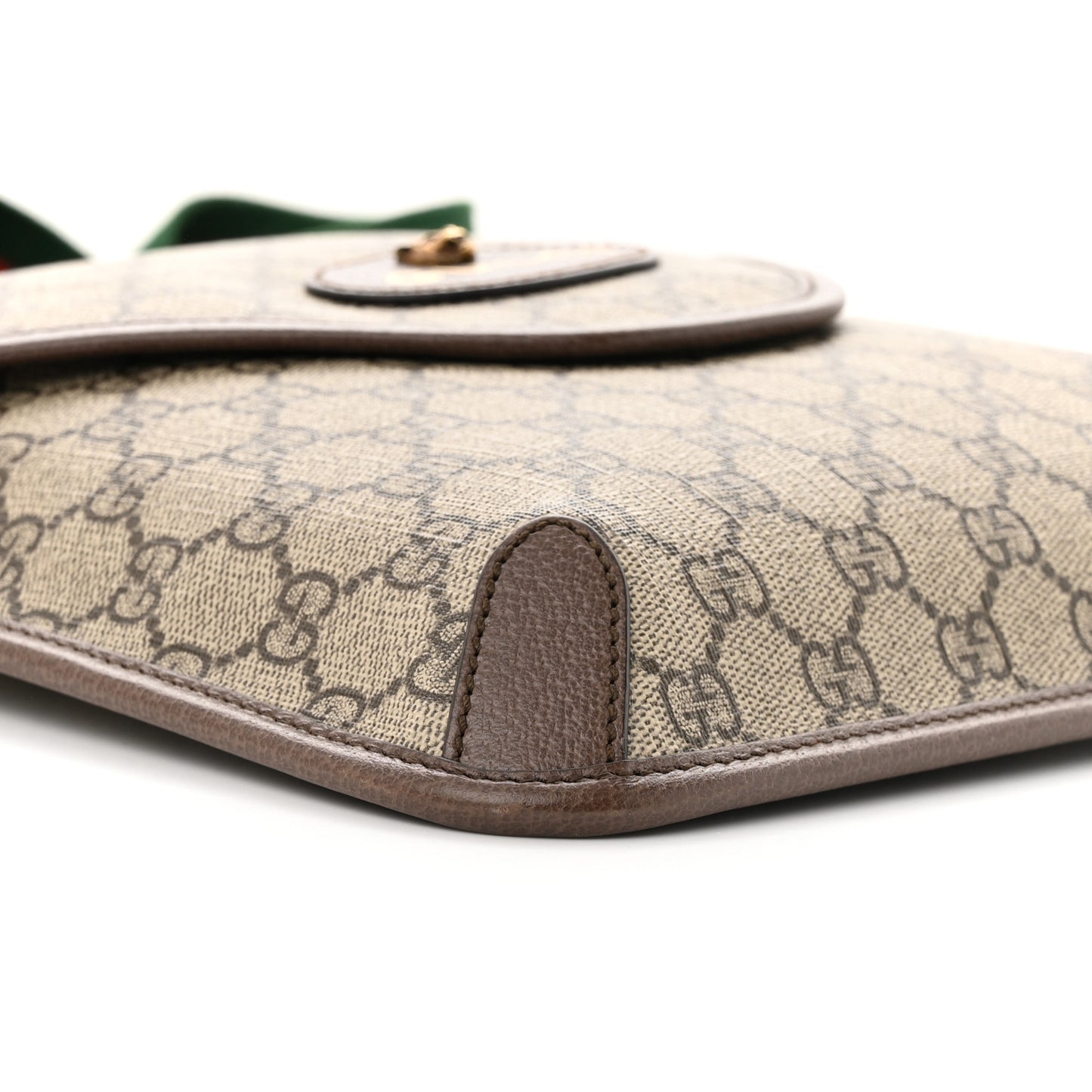 GG Supreme Monogram Web Medium Neo Vintage Flap Messenger Bag Beige New Acero