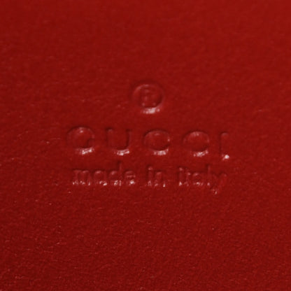 Gucci Calfskin Matelasse Mini GG Marmont Chain Wallet Hibiscus Red 8 of 10