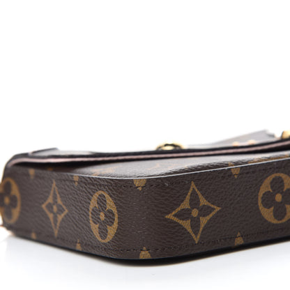 Louis Vuitton Monogram Valentine Dog Pochette Felicie Chain Wallet 7 of 11