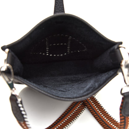 Hermes Taurillon Clemence Amazone Sangle Cavale Evelyne TPM Black Noisette 5 of 10
