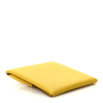 Hermes Chevre Mysore Bastia Coin Purse Jaune de Naples 4 of 8
