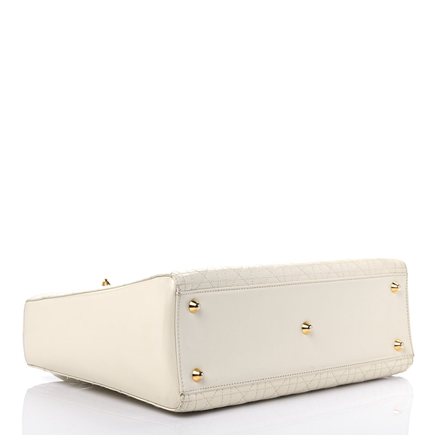 Lambskin Cannage Large Lady Dior White