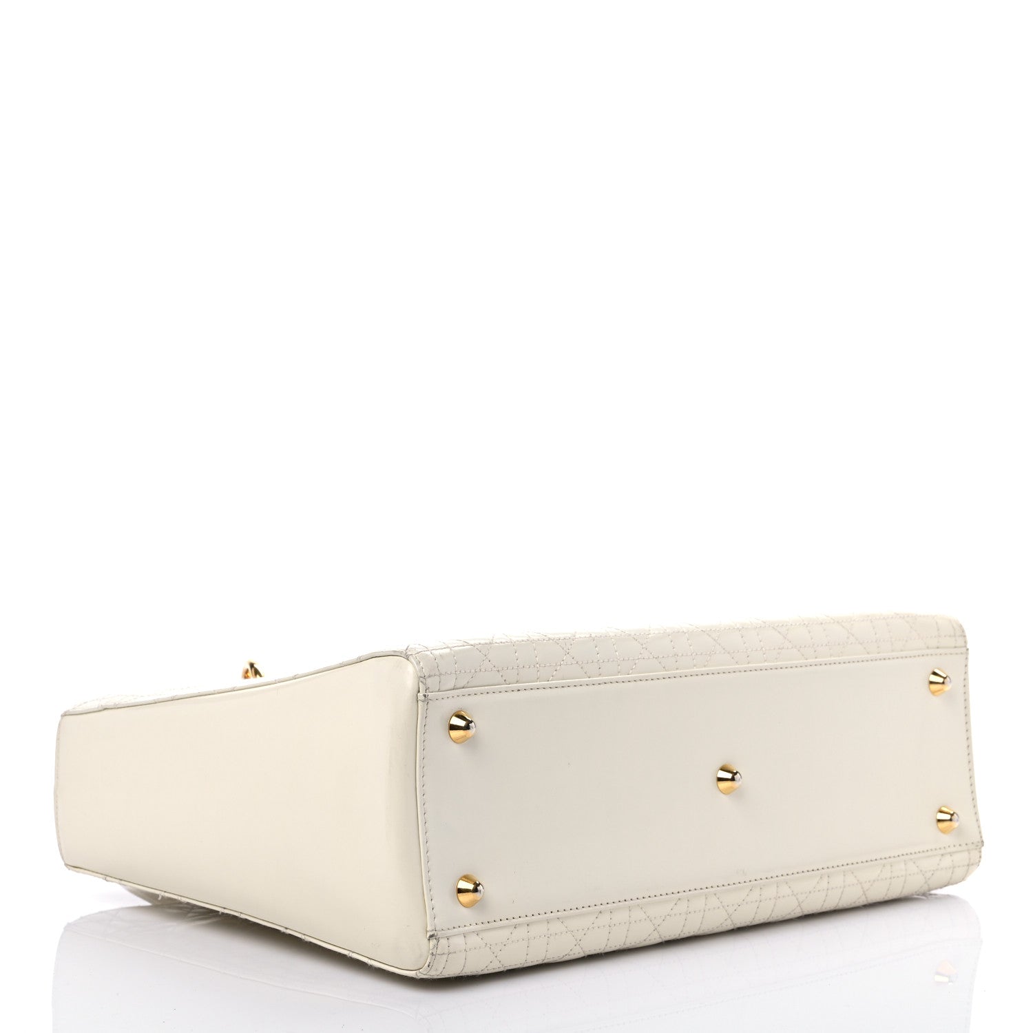 Christian Dior Lambskin Cannage Large Lady Dior White 3 of 15