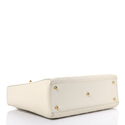 Christian Dior Lambskin Cannage Large Lady Dior White 3 of 15