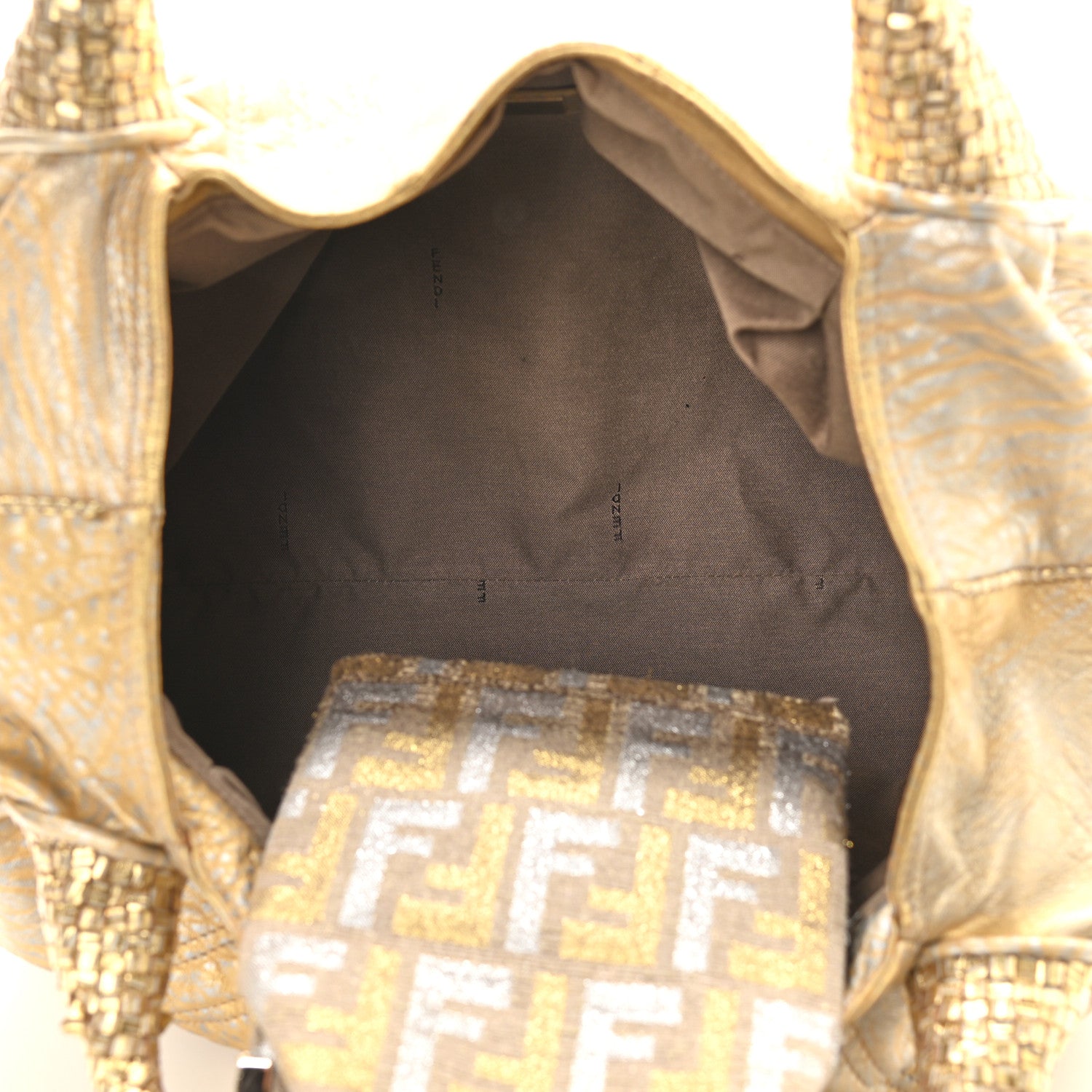 Fendi Nappa Nuvolata Bimetal Spy Oro Argento 5 of 10