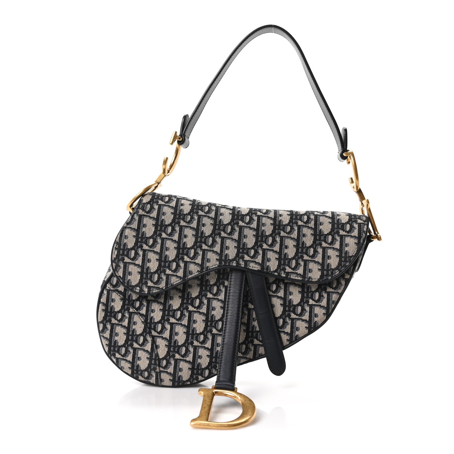 Christian Dior Oblique Saddle Bag Blue 1 of 10