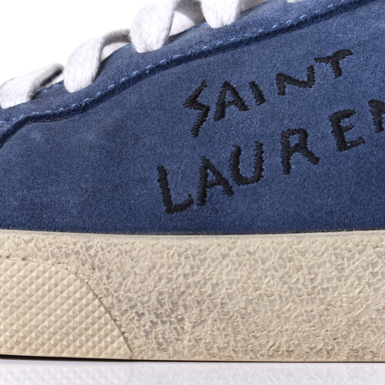 Saint Laurent Suede Womens Court Classic Sneakers 40 Denim 11 of 12