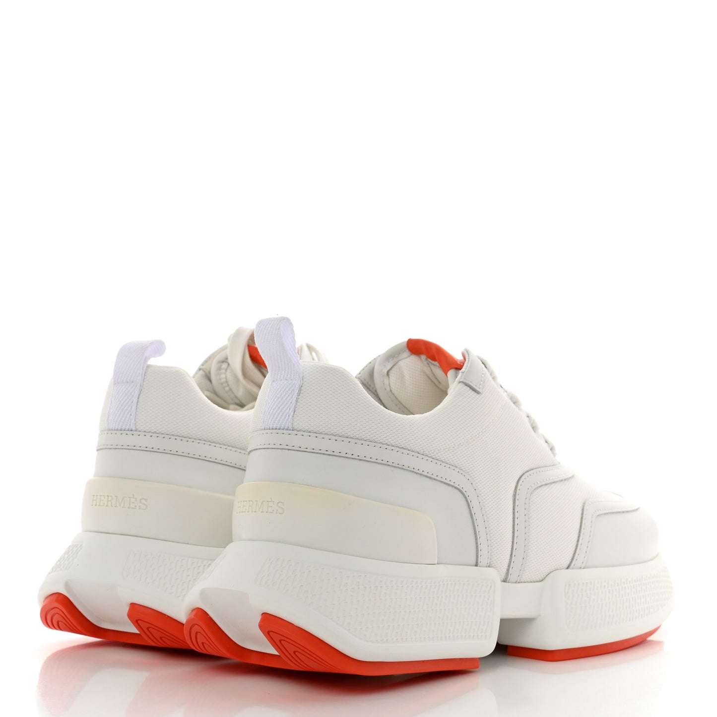 Mesh Calfskin Womens Giga Sneakers 39 White