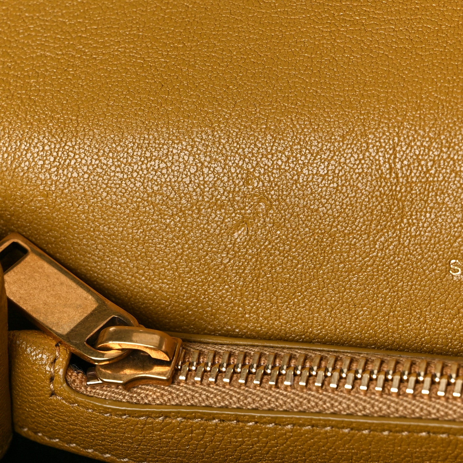 Saint Laurent Sheepskin Matelasse Chevron Monogram Medium College Bag Olive 10 of 11