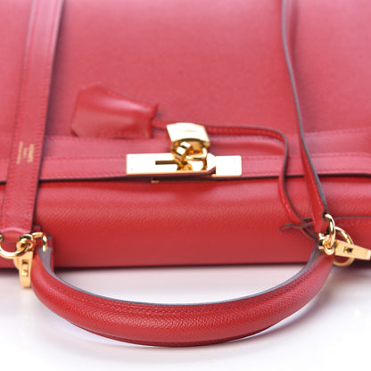 Hermes Epsom Kelly Sellier 28 Rouge Casaque 10 of 40