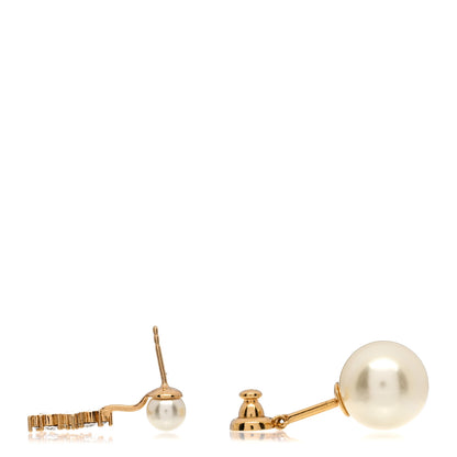 Christian Dior Pearl Crystal My ABCDior Tribales Etoile Earring Gold 3 of 4