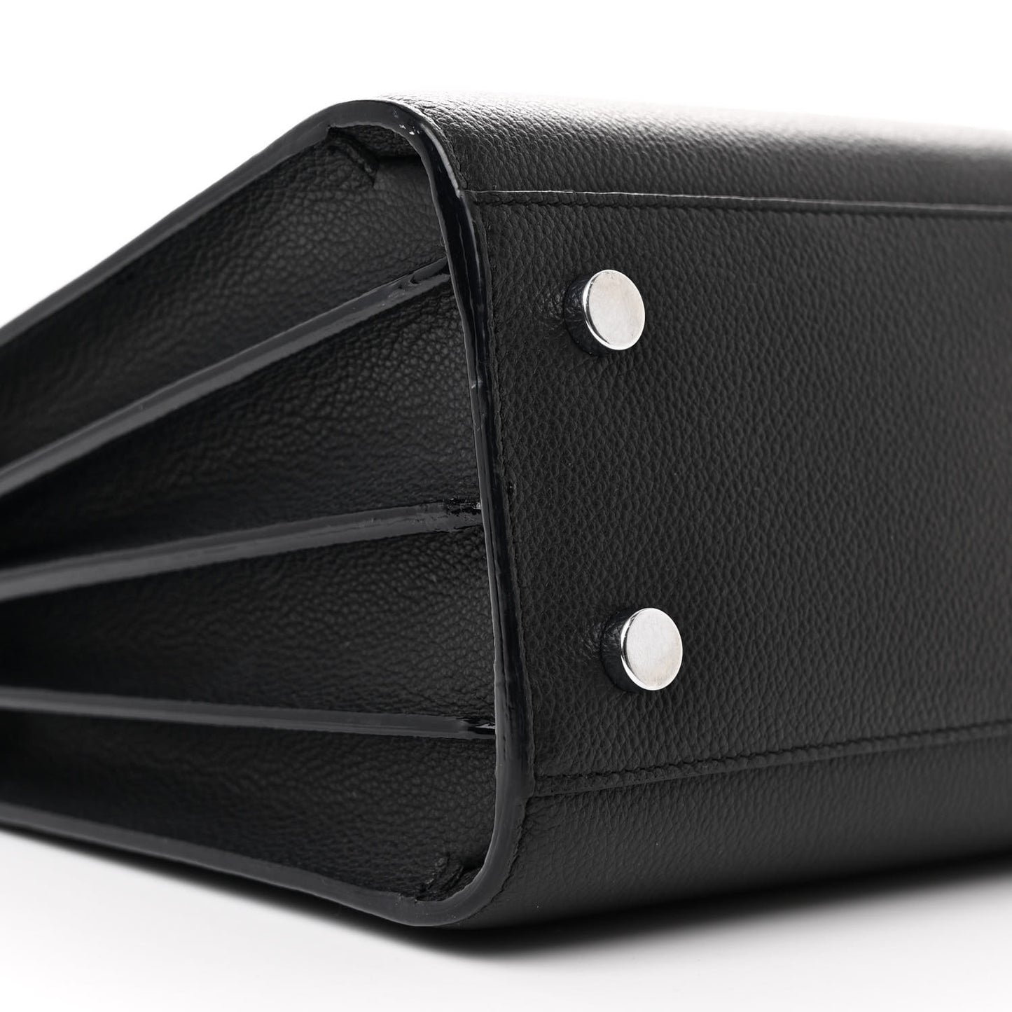 Grained Calfskin Baby Sac De Jour Black
