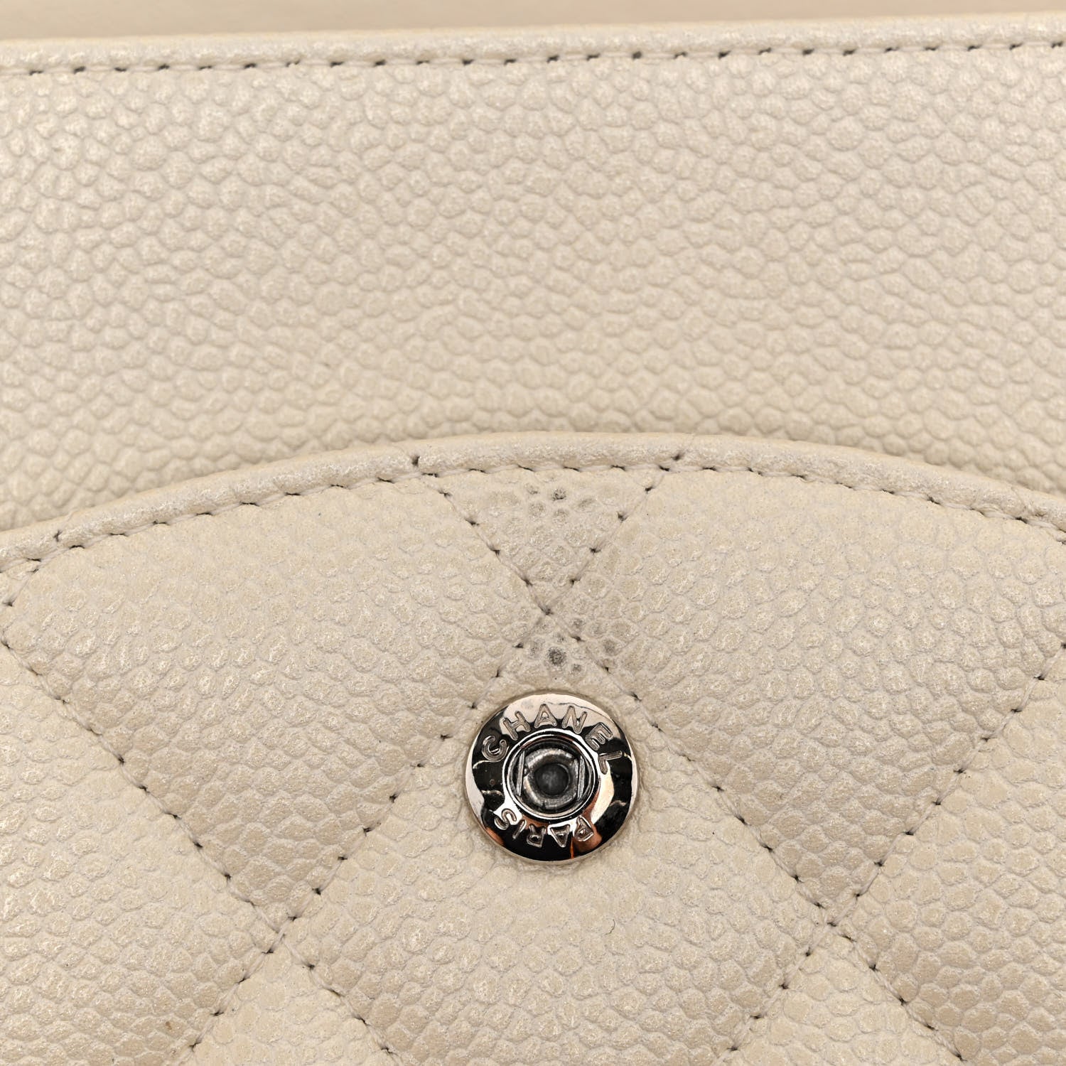 Chanel Caviar Quilted Jumbo Double Flap White 12 of 14