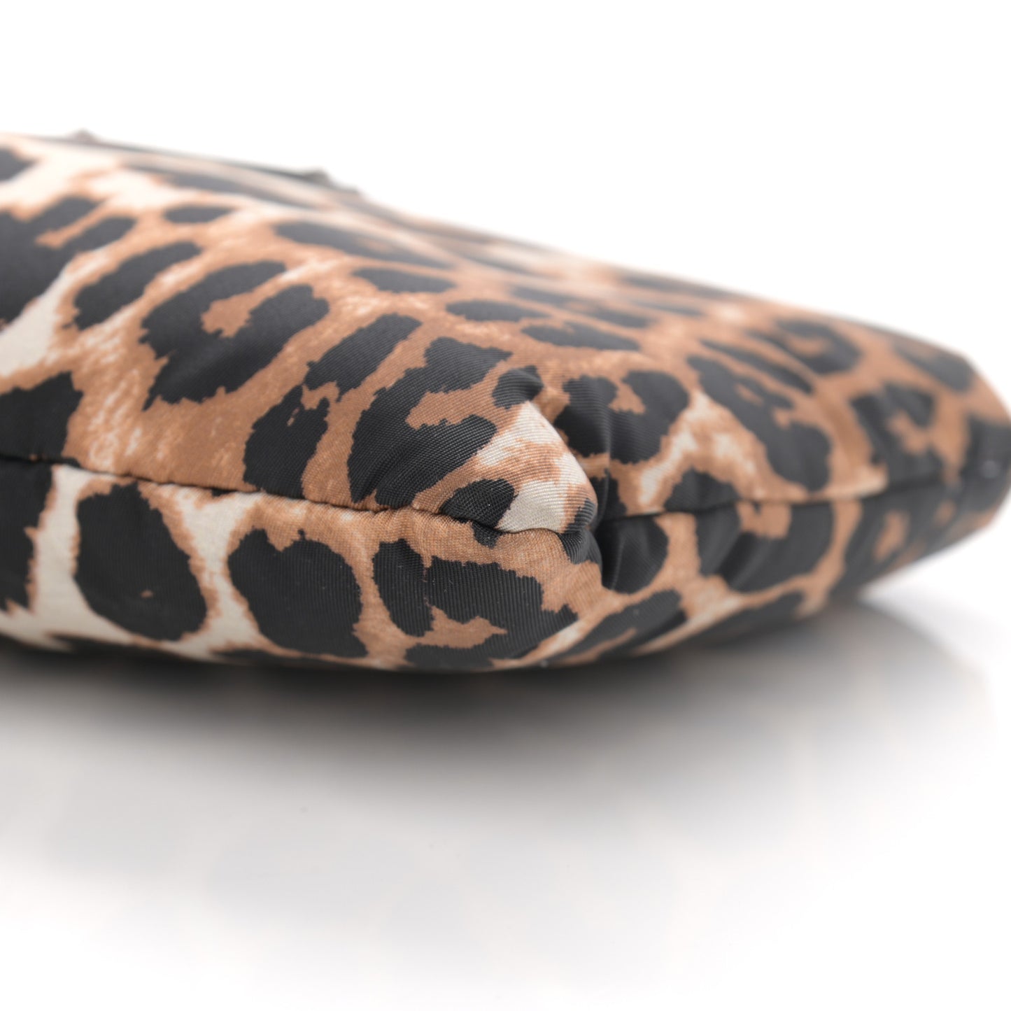 Tessuto Soft Nylon Leopard Print Crossbody Avorio