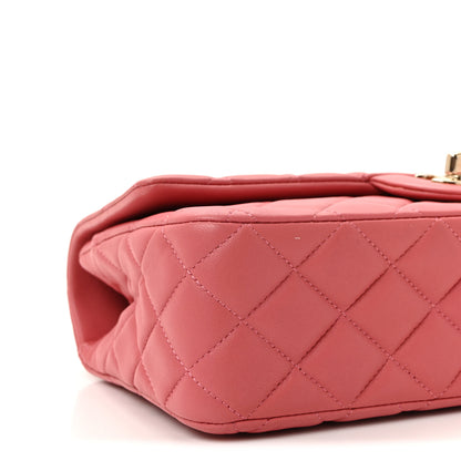 Chanel Lambskin Quilted Valentine Charms Medium Single Flap Pink 9 of 10