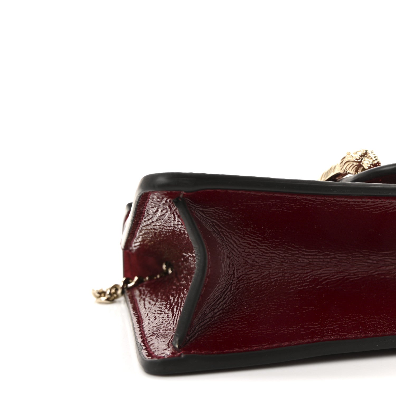 Gucci Crinkled Patent Mini Dionysus Shoulder Bag Rosso Ancora Red 8 of 9