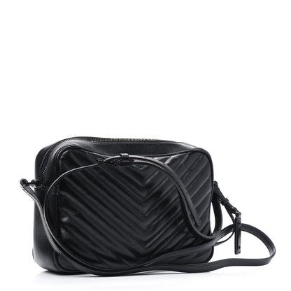 Saint Laurent Calfskin Matelasse Monogram Lou Camera Bag Black 2 of 6