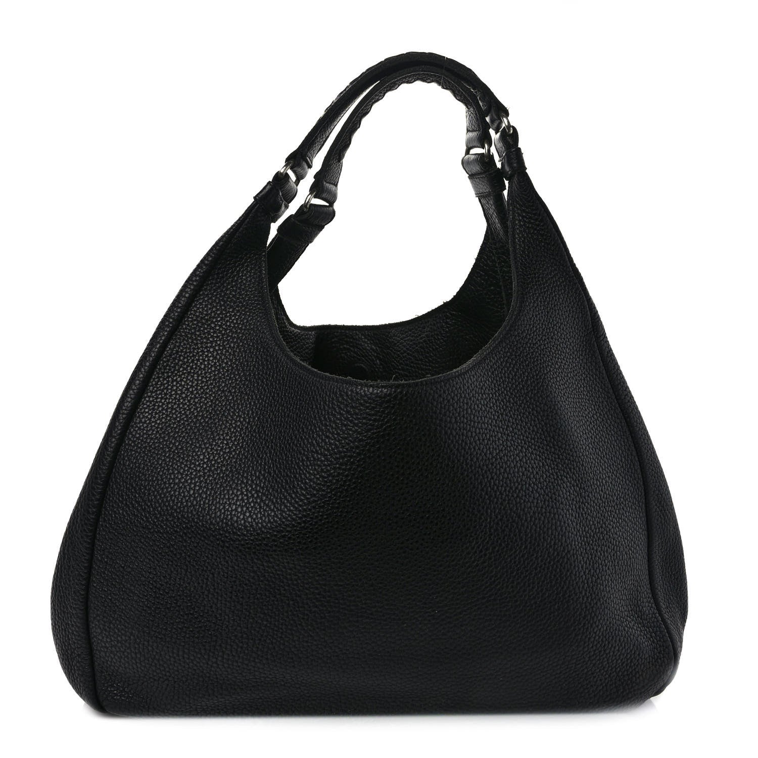 Bottega Veneta Grained Calfskin Large Campana Black 1 of 8