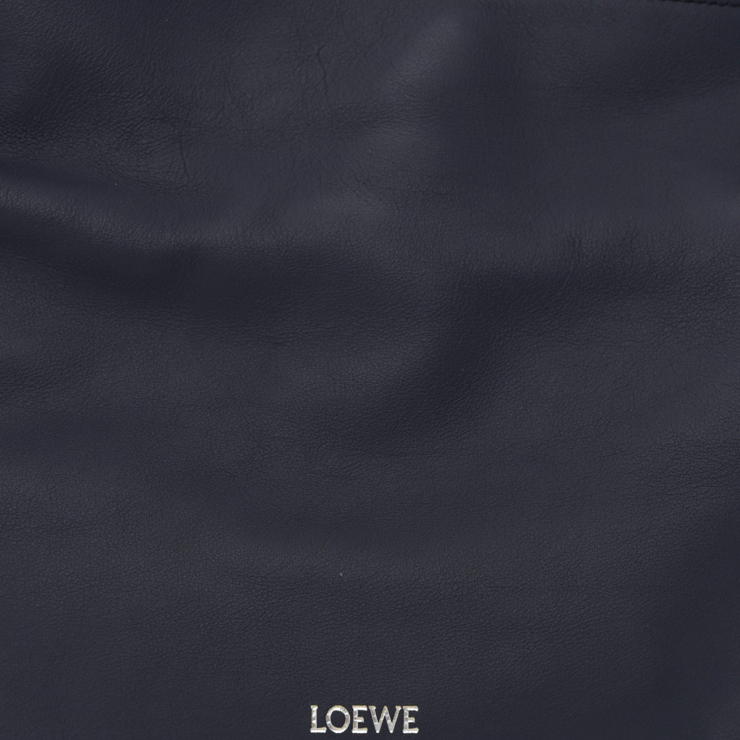 Nappa Flamenco Knot Clutch Navy