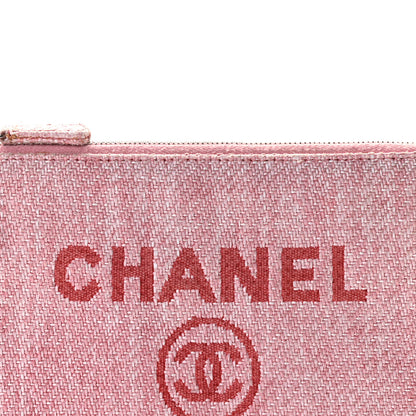 Chanel Canvas Small Deauville Pouch Pink 8 of 9