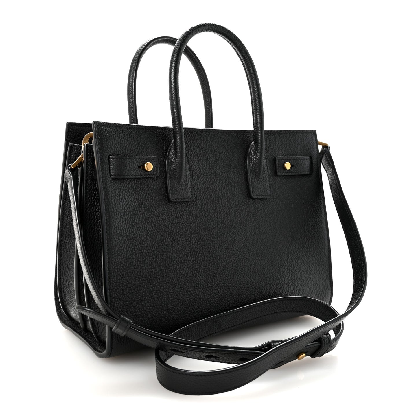 Grained Calfskin Baby Sac De Jour Black