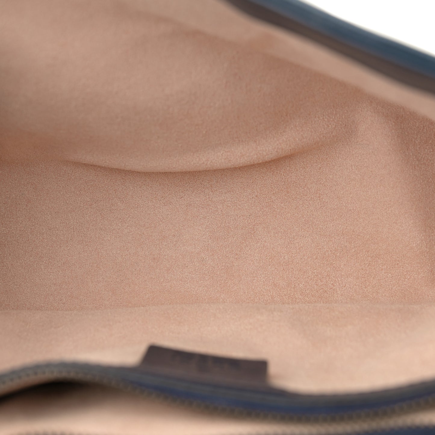 Vintage Effect Calfskin Matelasse Diagonal Small Torchon GG Marmont Shoulder Bag Mystic White Blue Agata