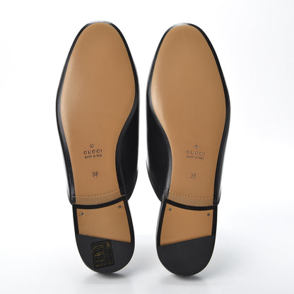 Gucci Calfskin Flower Embroidered Womens Princetown Slippers 38 Black 6 of 11